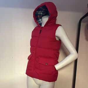 Gymboree kids boys girls puffer vest red blue green plaid NWOT